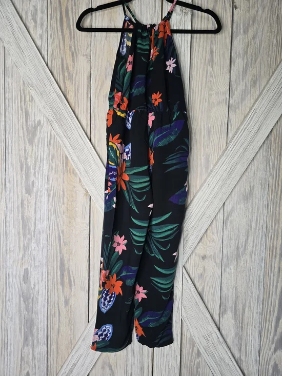 Girls Tropical Floral Jumpsuit – Summer/Vacation Ready Size 8 - Picture 2 of 4